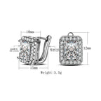 Square 925 Sterling Silver Earring
