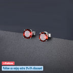 6mm Round 925 Silver Stud Earrings