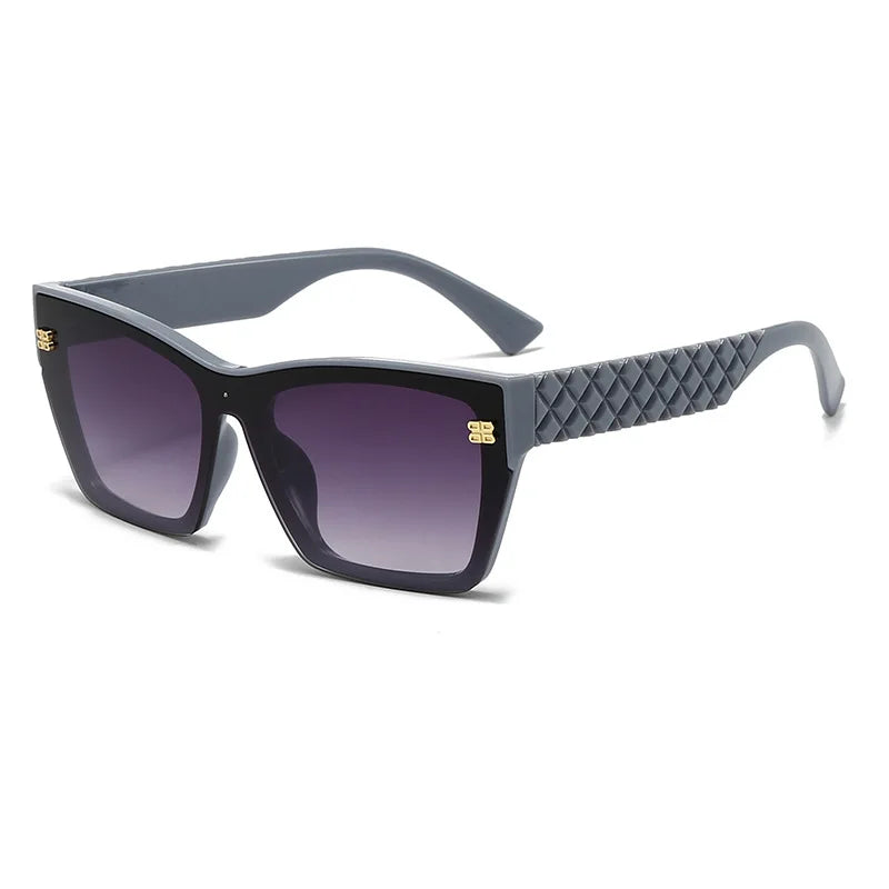 Geometric Quilted Temple Sunglasses