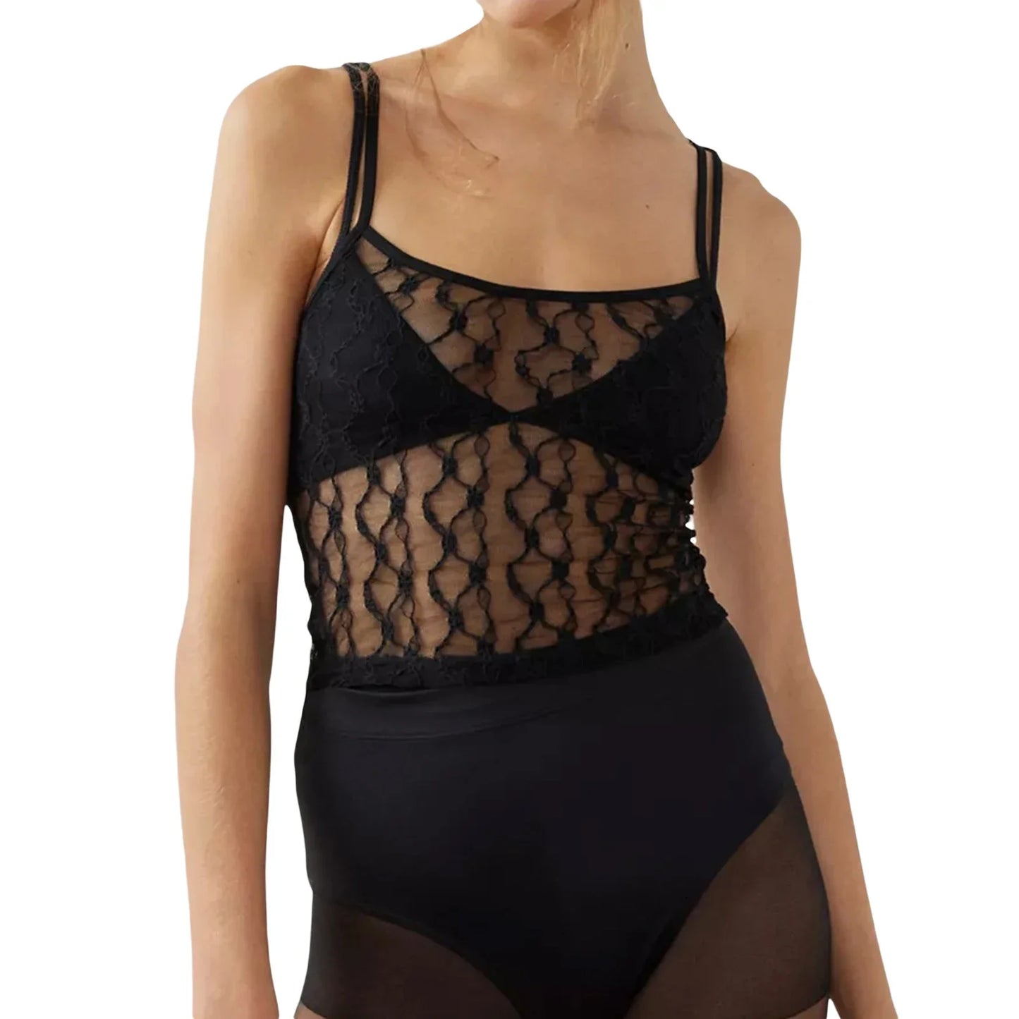 Sheer Mesh Cami Top