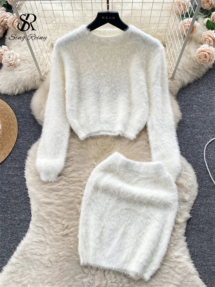 SINGREINY Sweet Fur Set