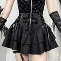 Lace Cross Mini Skirt