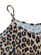 Leopard Print Spaghetti Strap Maxi Dress