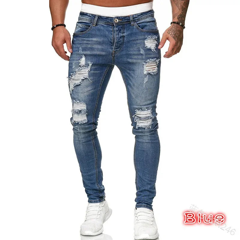 Distressed Denim Pants