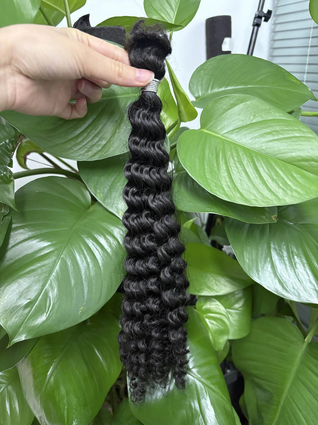 30g/bundle Afro Kinky Curly Human Hair Bundles 4a 4b 4c Deep Wave Bulk Human Hair Bundles Deal Hair Extensions for Braids/Twists
