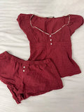 Plaid T-Shirt Shorts Set