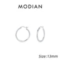 925 Sterling Silver Bold Classic Simple French Hoop Earrings