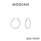 925 Sterling Silver Bold Classic Simple French Hoop Earrings
