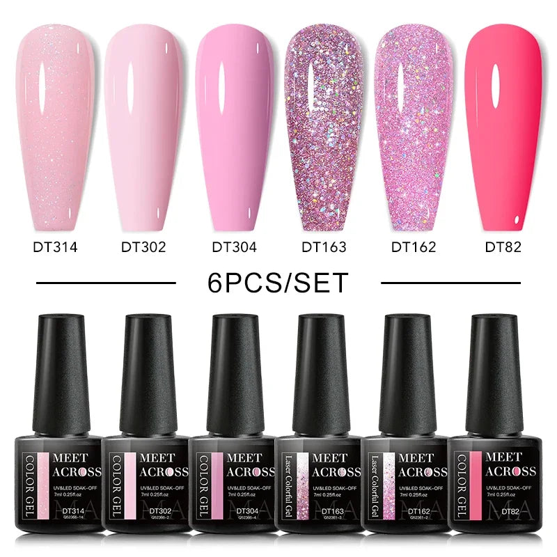 6Pcs Gel Nail Polish Set