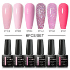 6Pcs Gel Nail Polish Set