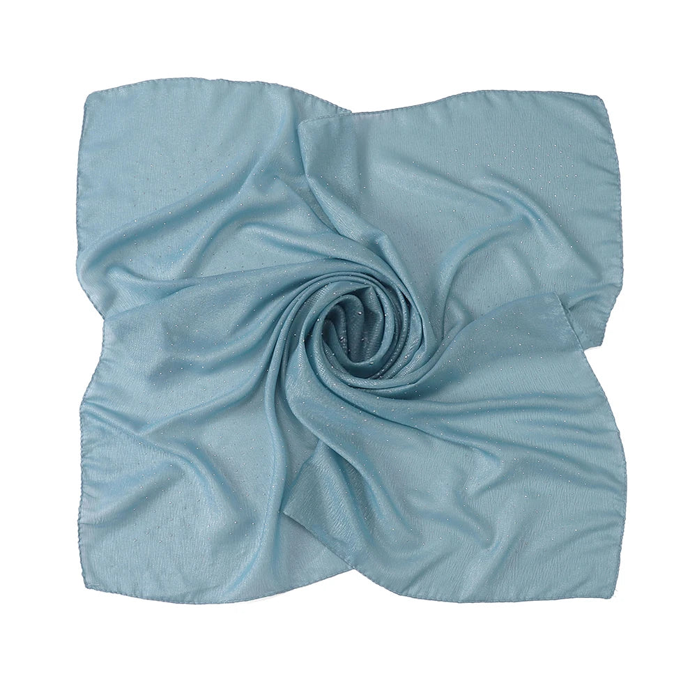 New Muslim Chiffon Square Hijab Premium Rhinestone Scarf Malaysia Shawl Plain Muslim Wraps Soft Turban Headband Shawl Supplier
