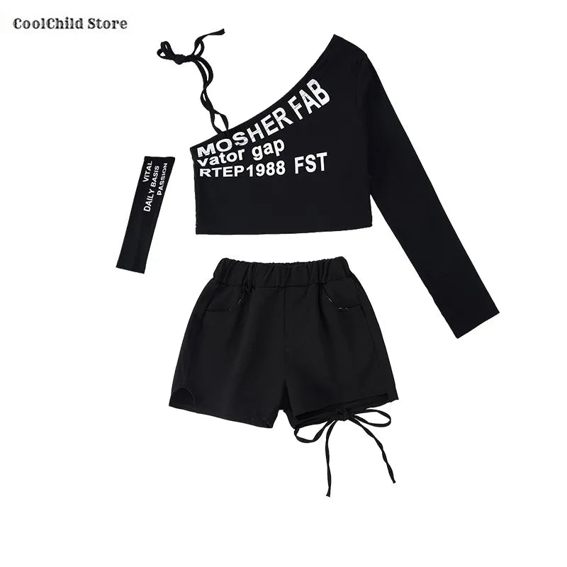 Off Shoulder Crop Top Jogger Pants Set