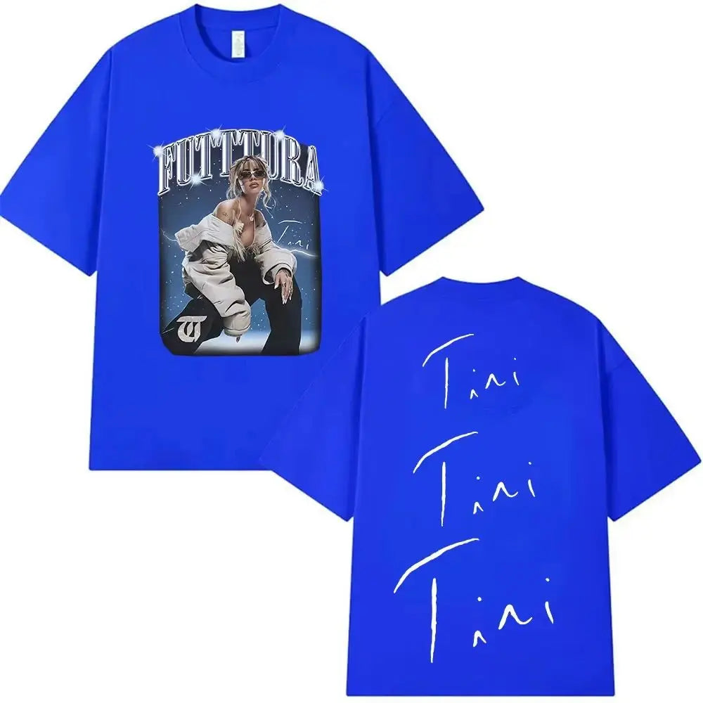 Hip Pop Tees Singer TINI STOESSEL Futtura Tour New Album Graphic T-shirts Fashion Harajuku Short Sleeve Cotton Casual Streetwear