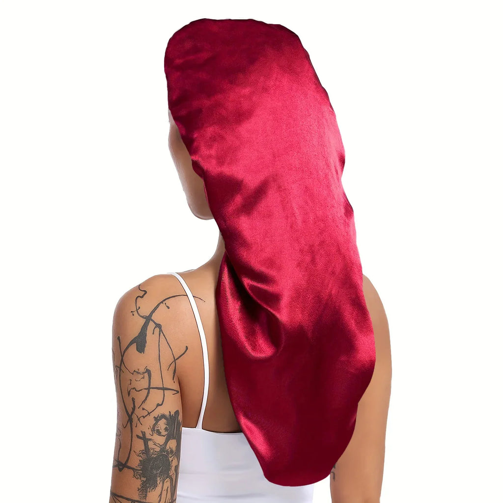 Extra Large Long Satin Sleep Bonnet