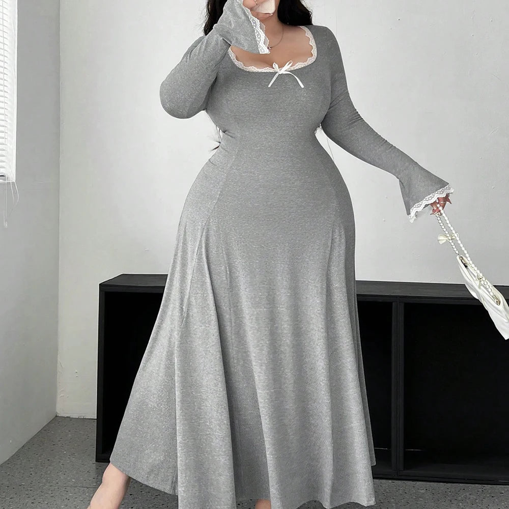 U-Neck Knit Dress