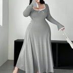 U-Neck Knit Dress
