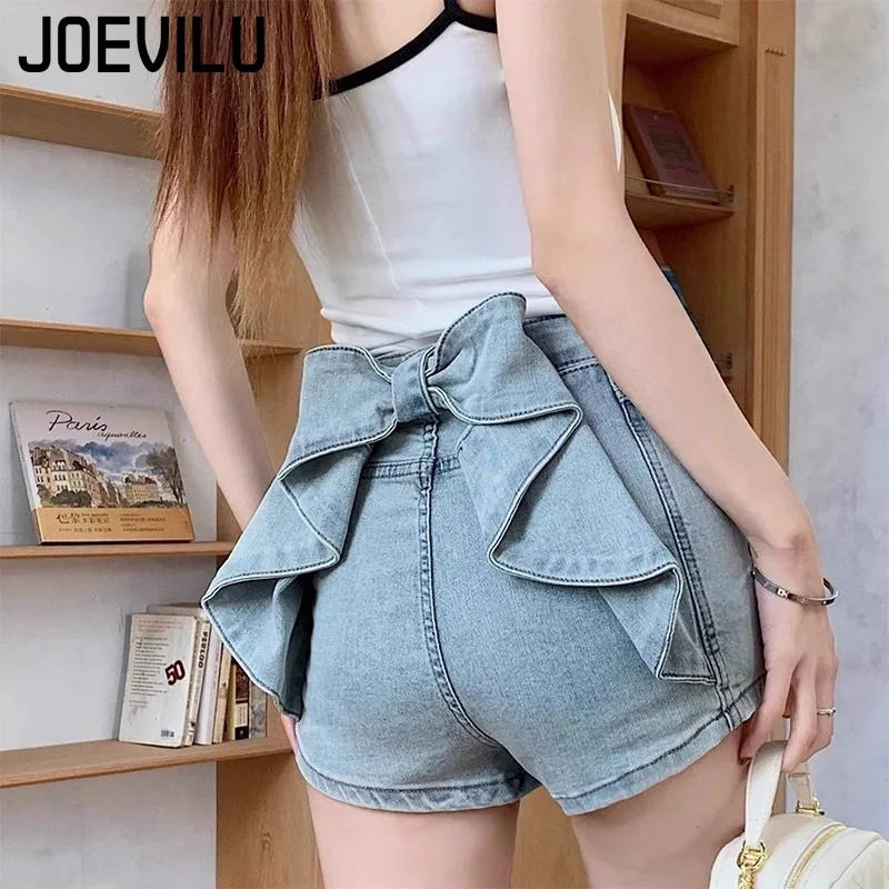 Bow Denim Shorts