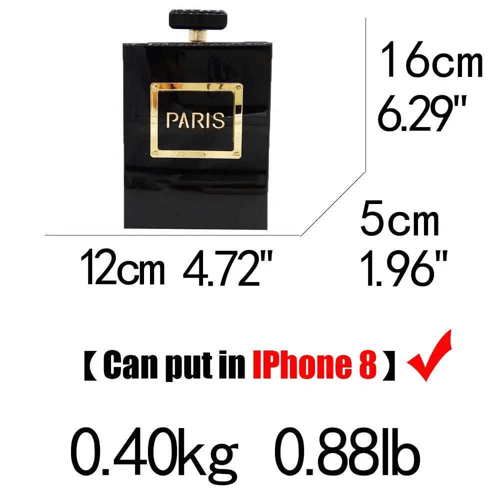 Acrylic Paris Perfume Shaped Bag