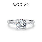 925 Sterling Silver Classic Geometric Round Oval Shape Zirconia Ring