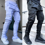 Reflective Straight Sports Casual Trousers