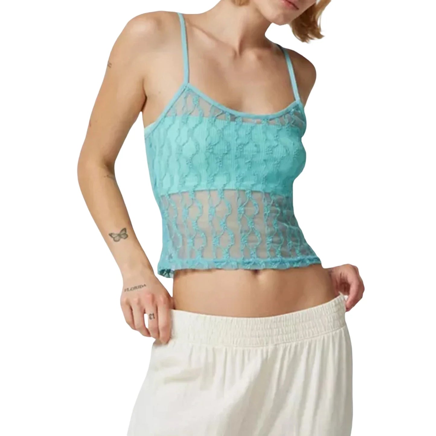 Sheer Mesh Cami Top