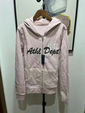 1977 Letter Embroidery Slim Zip-up Hoodie