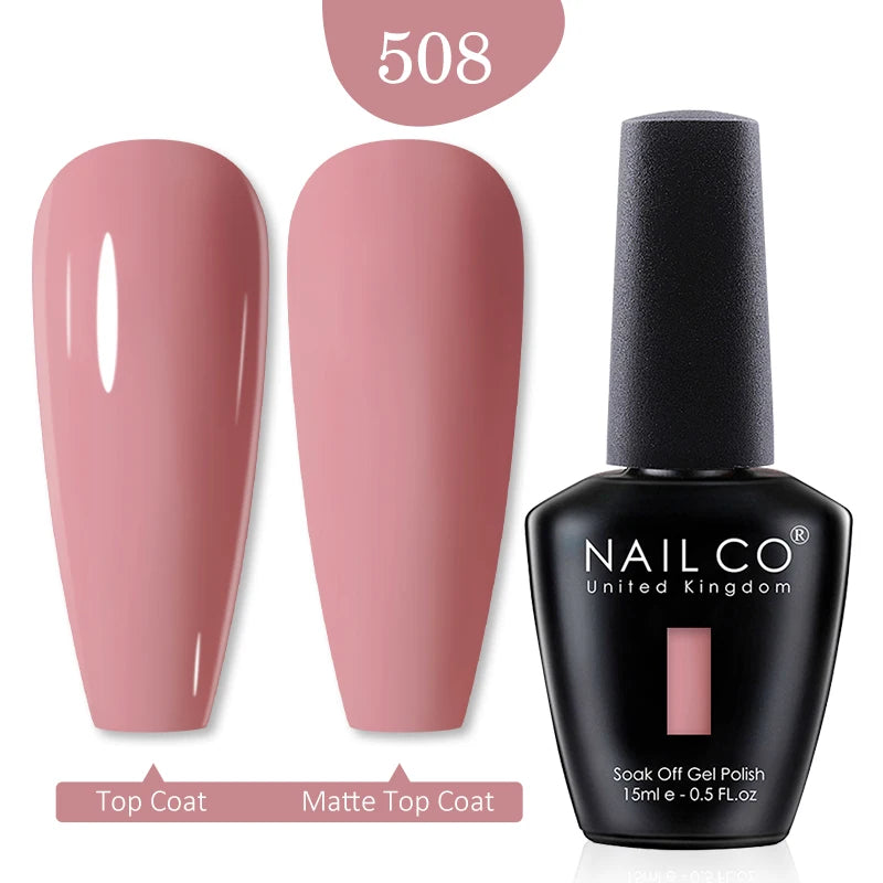NAILCO 15ml Nail Gel Polish Winter Nude Colors Hybrid Gel Varnish Manicure UV Gel Nail Polish Primer Top Base Coat LED Nails Art