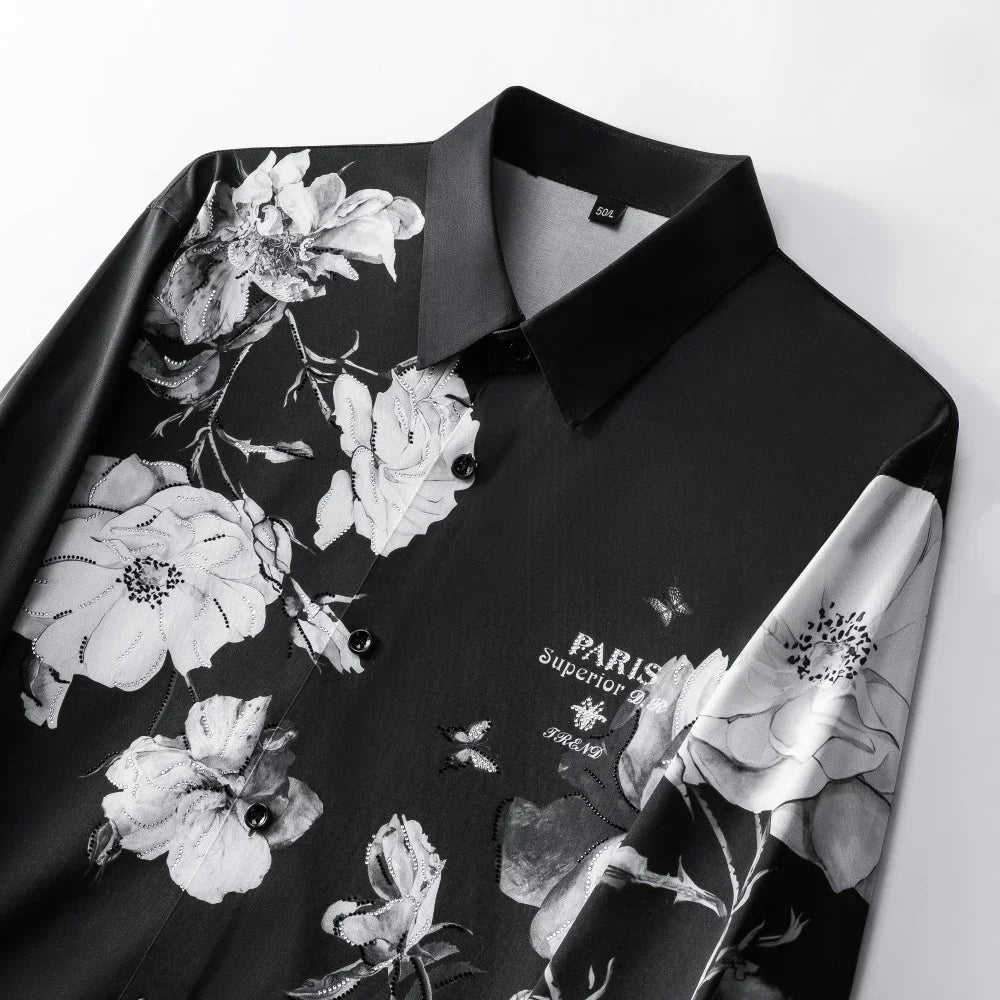 Rhinestone Flower Shirt