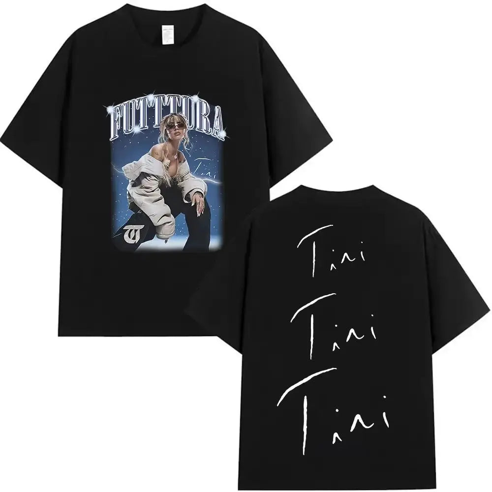 Hip Pop Tees Singer TINI STOESSEL Futtura Tour New Album Graphic T-shirts Fashion Harajuku Short Sleeve Cotton Casual Streetwear