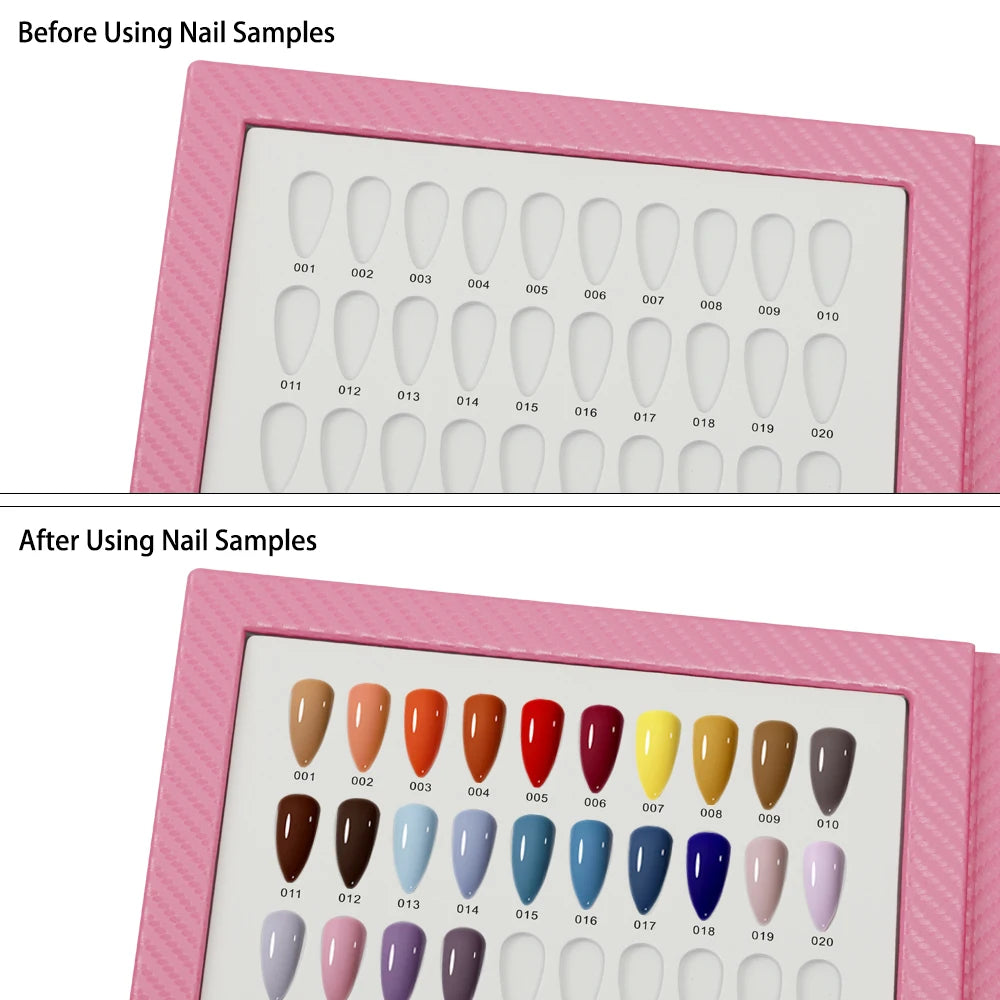 New 160Colors Waterproof Nail Display Book Nail Polish Books With 240 Fake Nails Tips False Nails Styles Showing Book Nails Tool