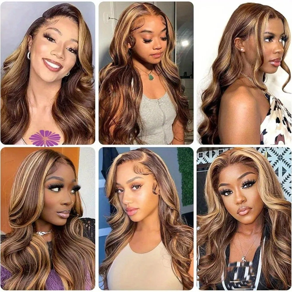 Honey Blonde Ombre Brazilian Body Wave Wig
