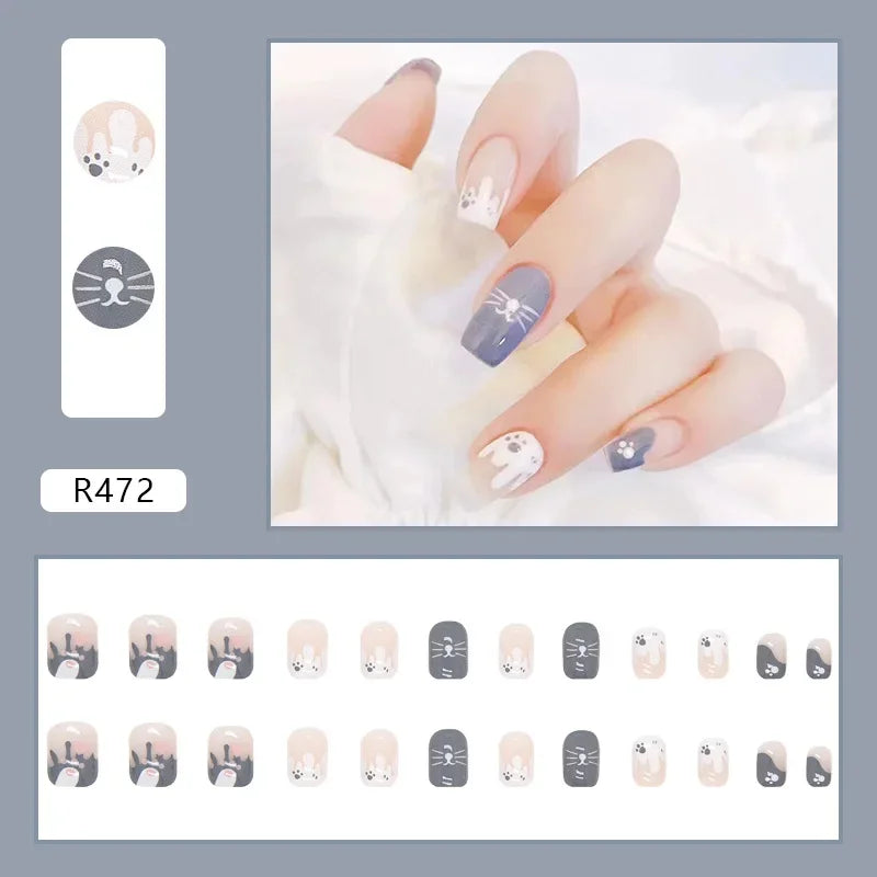 24P Rainbow Fake Nail