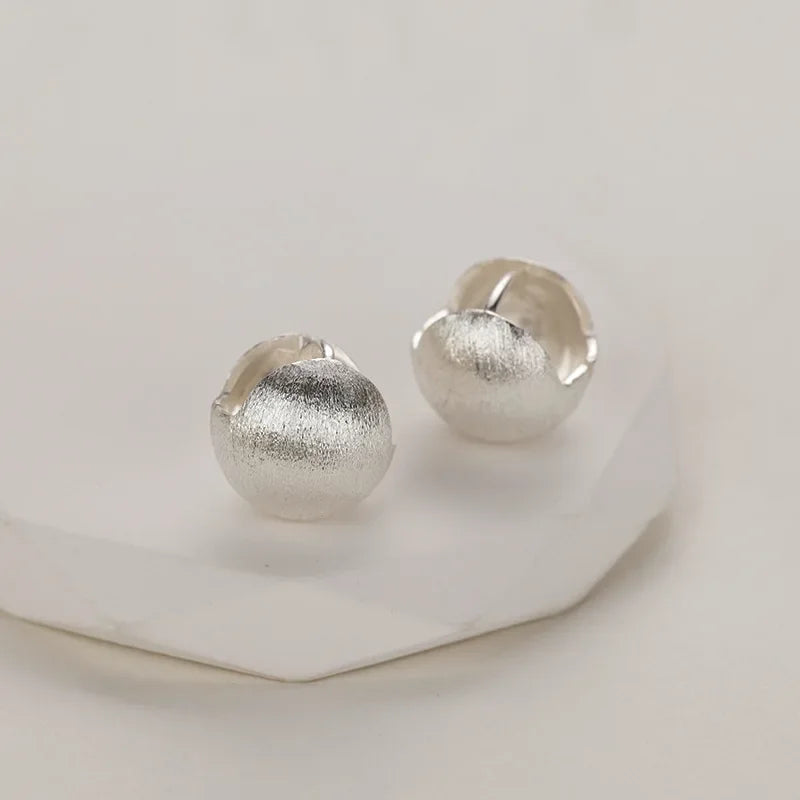 925 Sterling Silver Vintage Round Earrings