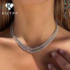 3-Claw Setting Full Moissanite Tennis Necklace