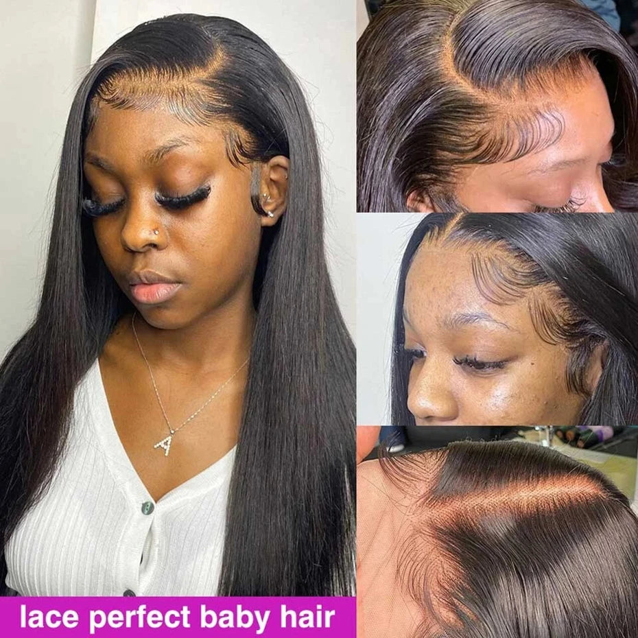 Brazilian HD Transparent Straight Lace Front Wig