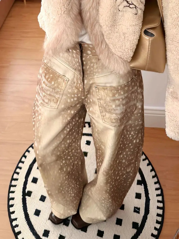 Animal Print Jeans