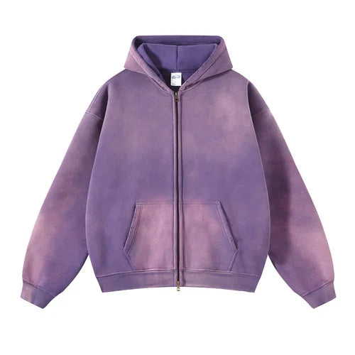 Wash Zip-Up Hoodie