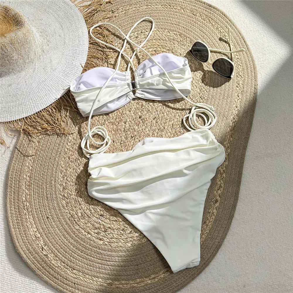 Daxiyee 3D Flower Bikini