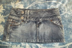 Washed Denim Shorts