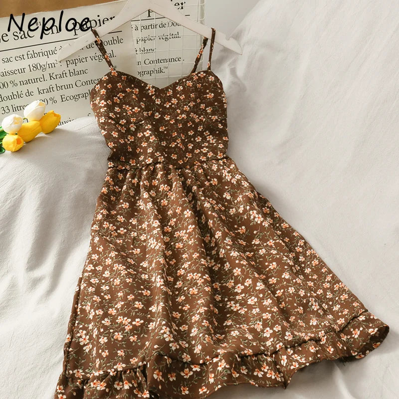 Neploe Print Bohemian Dress