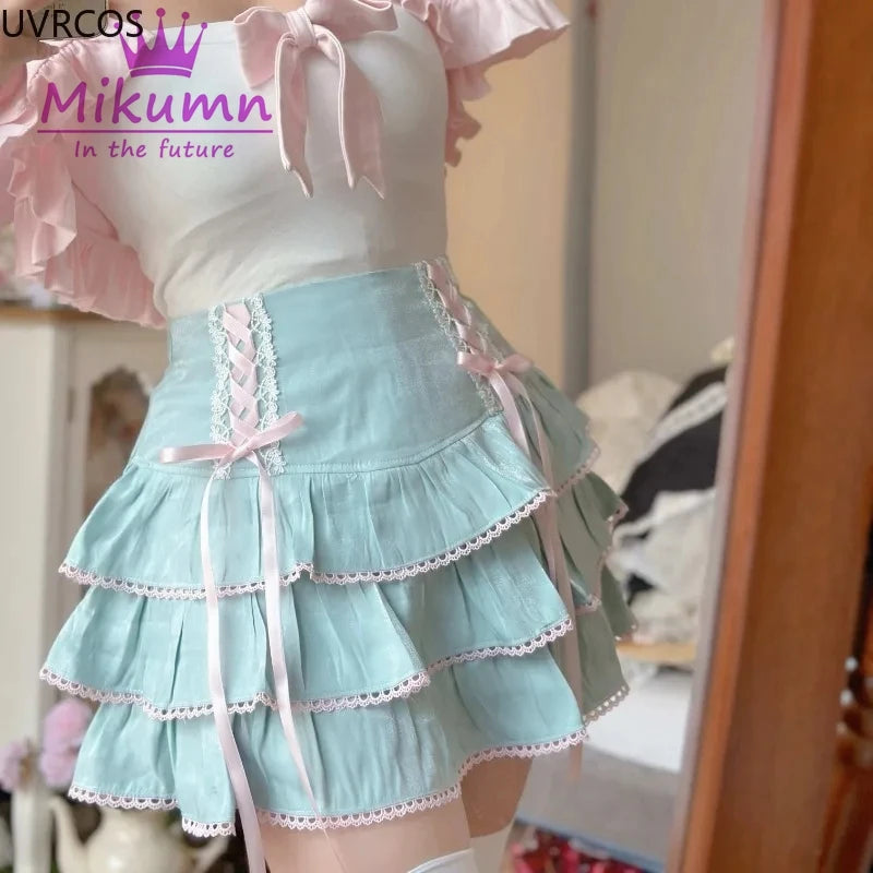 Mikumn Lace Pleated Skirt