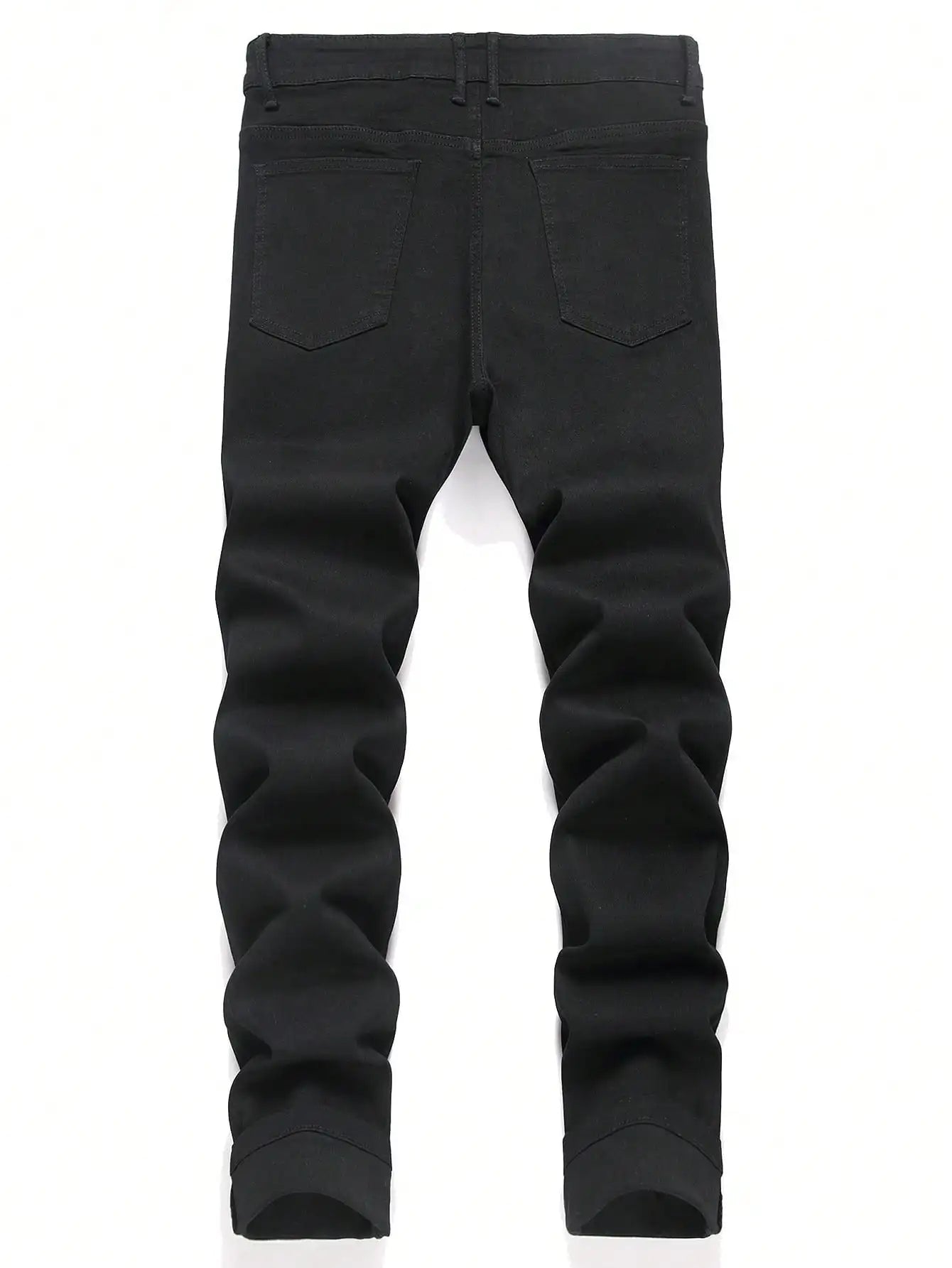 Rhinestone Embellished Black Stretch Skinny Jeans