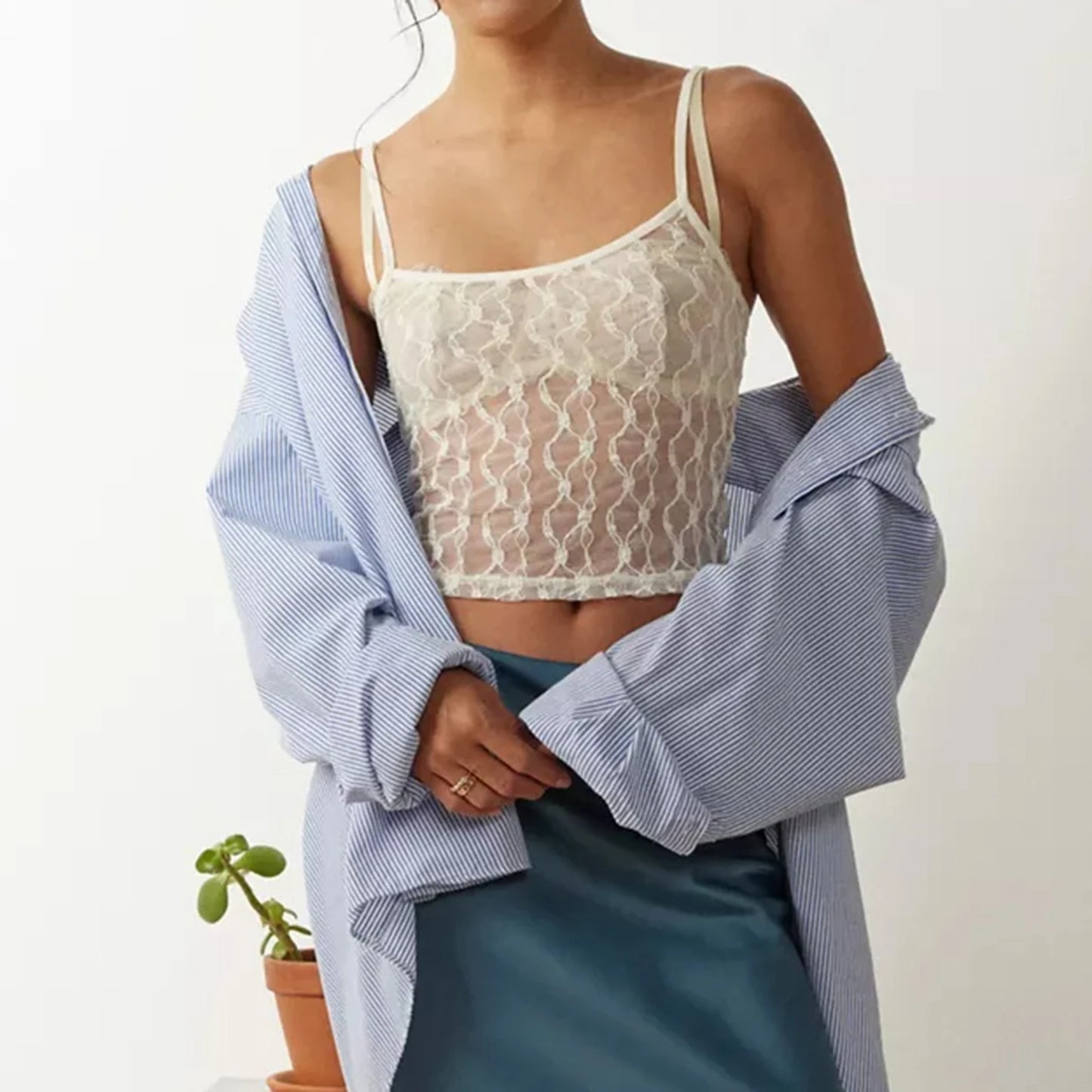 Sheer Mesh Cami Top