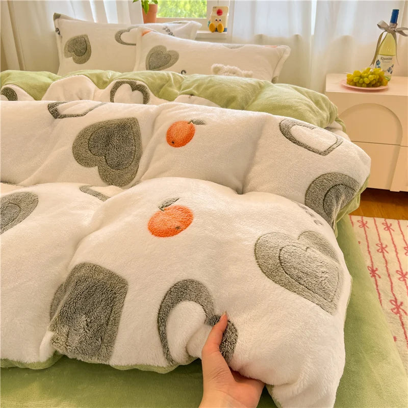 Warm Plush Flannel Duvet Cover