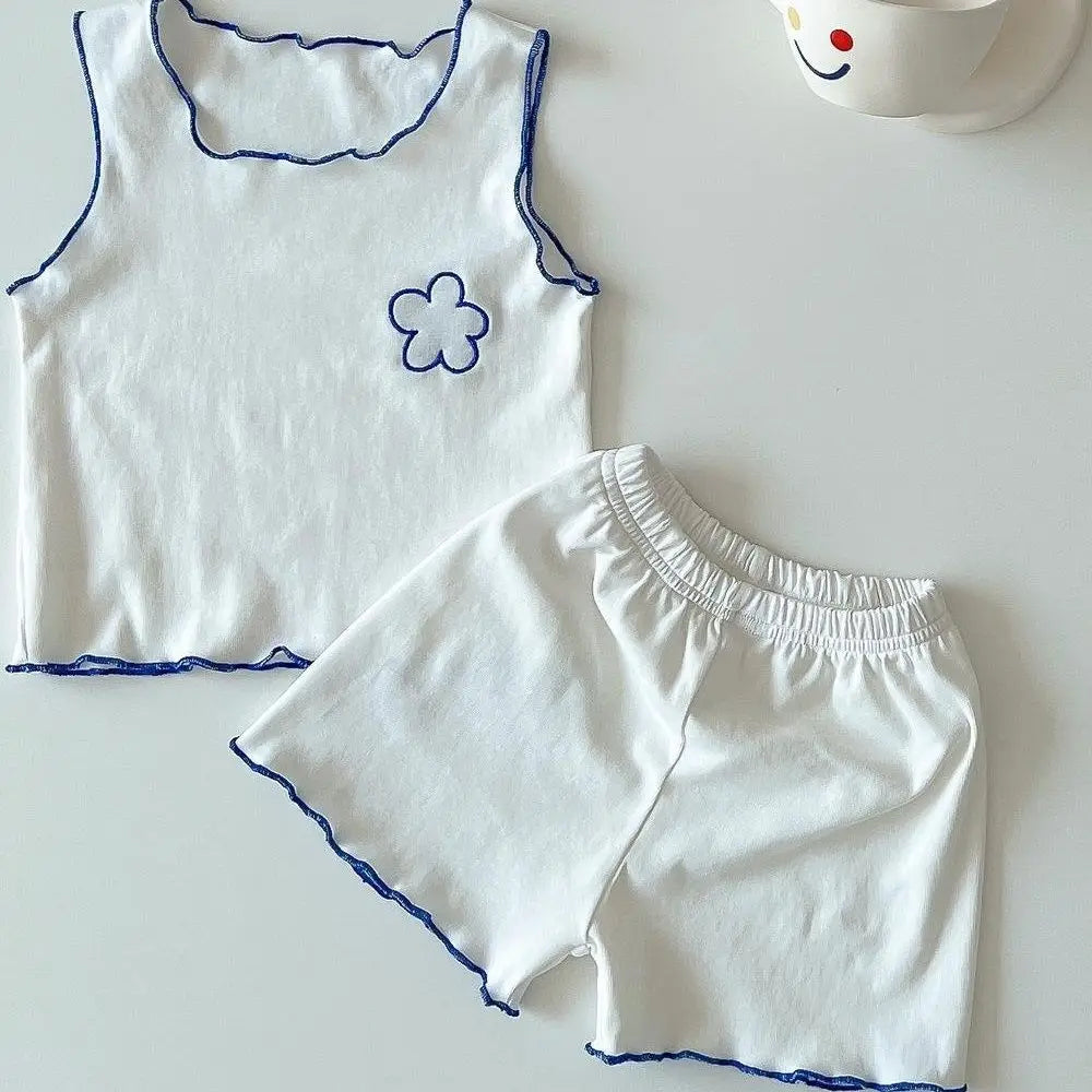 Sleeveless Vest T-Shirt Shorts Two-Piece Set