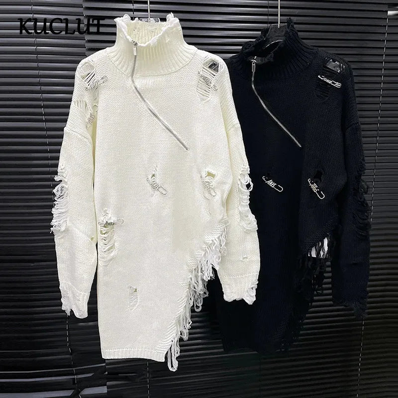 Turtleneck Pin Hole Sweater