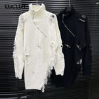 Turtleneck Pin Hole Sweater