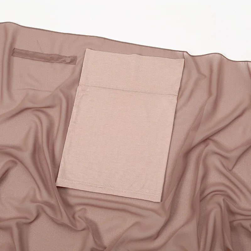 Chiffon Hijab with Bulit-In Magnets