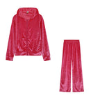 Women's Two Piece Tracksuit with Rhinestone Design, Casual Lounge Set, Sparkling Letter Hoodie and Pants