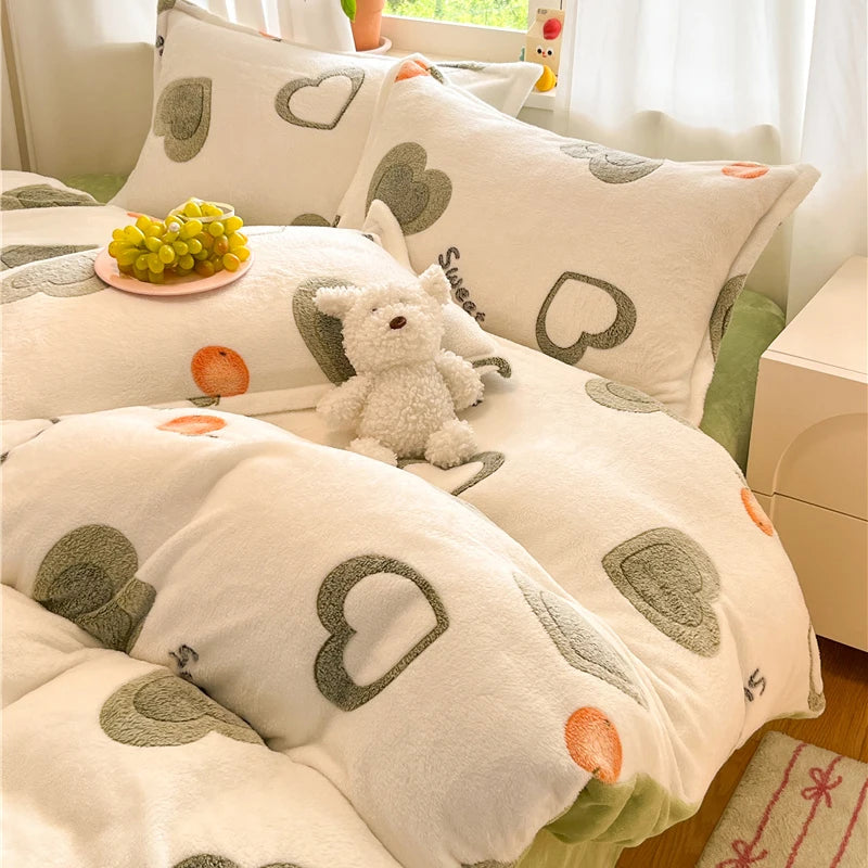 Warm Plush Flannel Duvet Cover